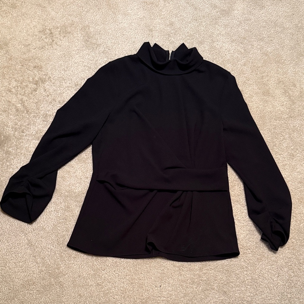 NWT Zara Black Long Sleeve Blouse